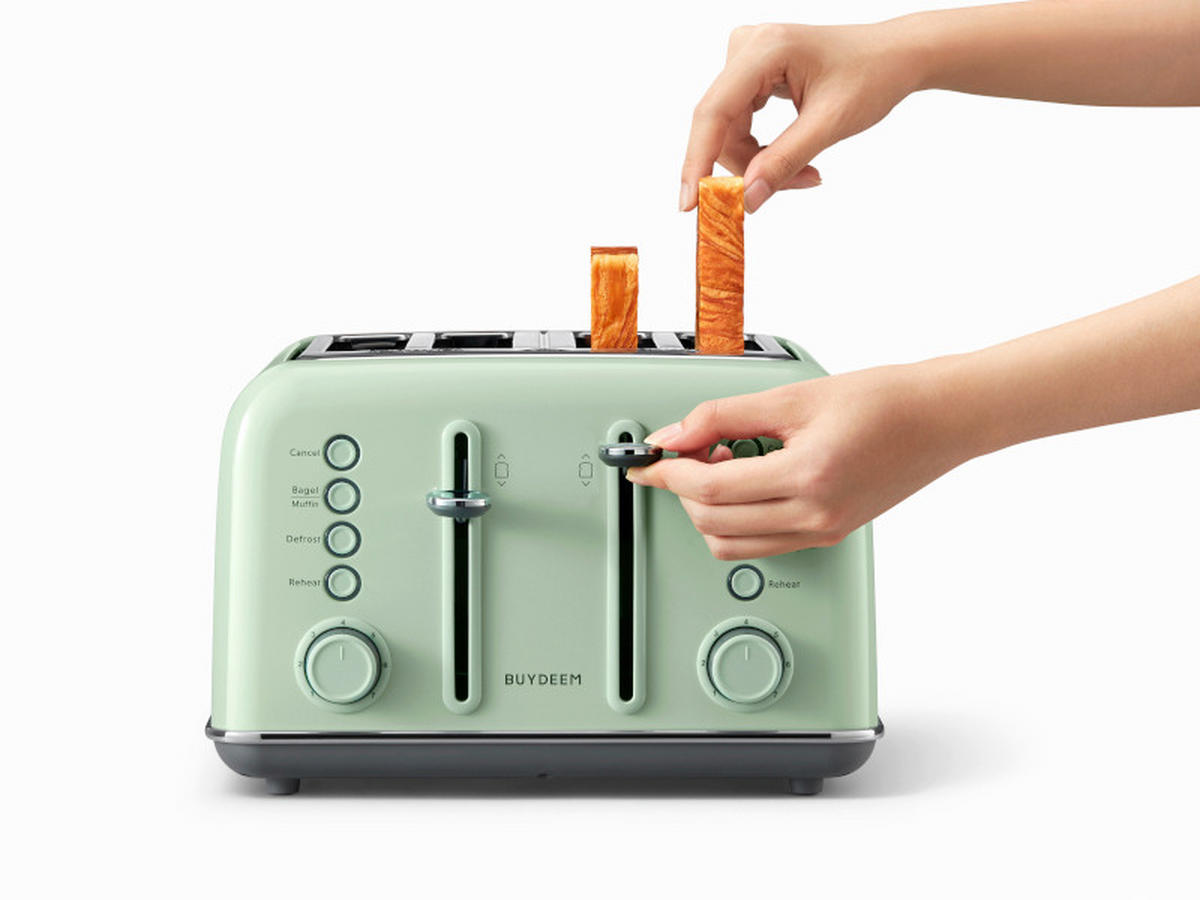 KENYÉRPIRÍTÓ - pasztellzöld, Basics, fém (29/22/32cm) - BUYDEEM