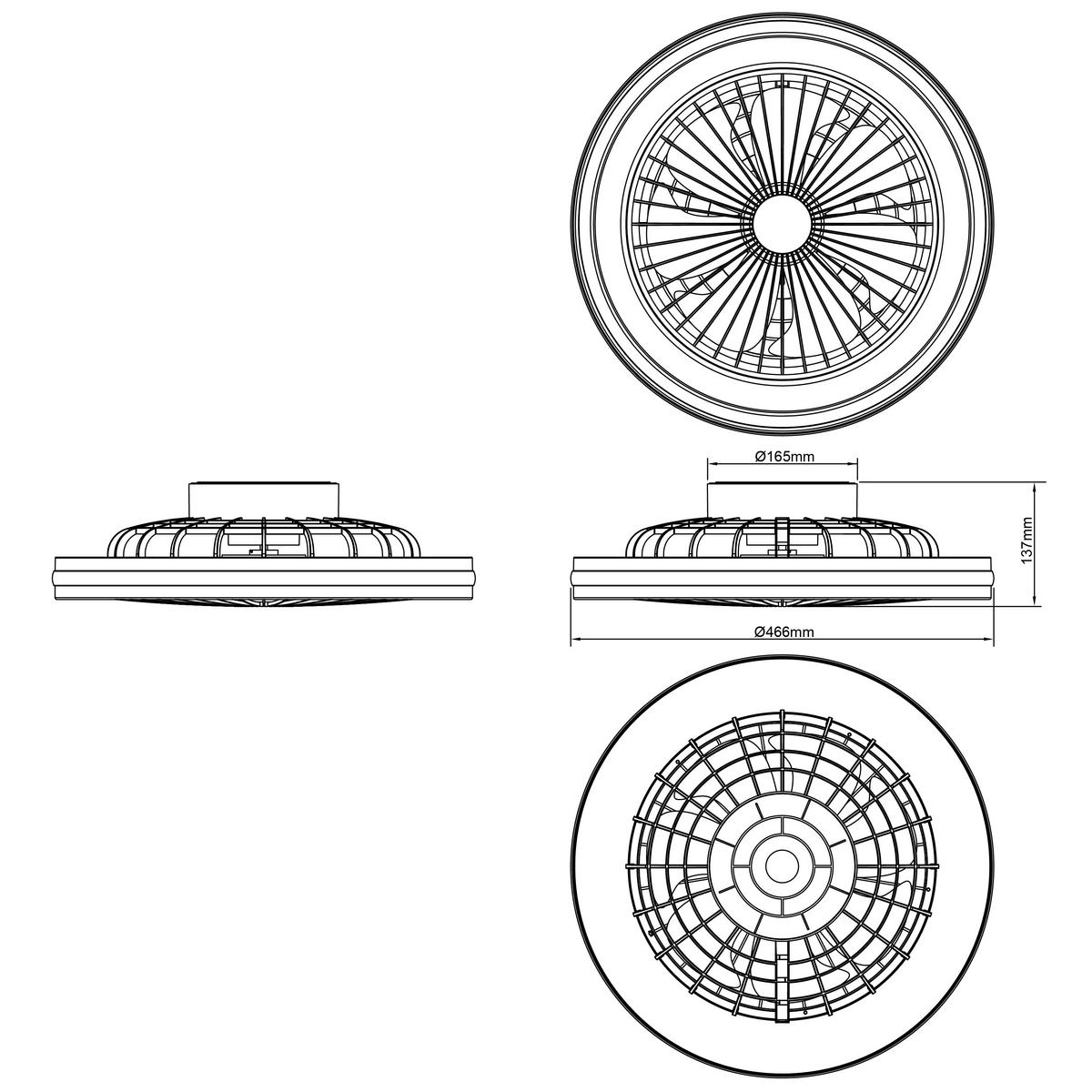 LED-DECKENLEUCHTE  46,6/13,7 cm    - Basics (46,6/13,7cm) - Brilliant