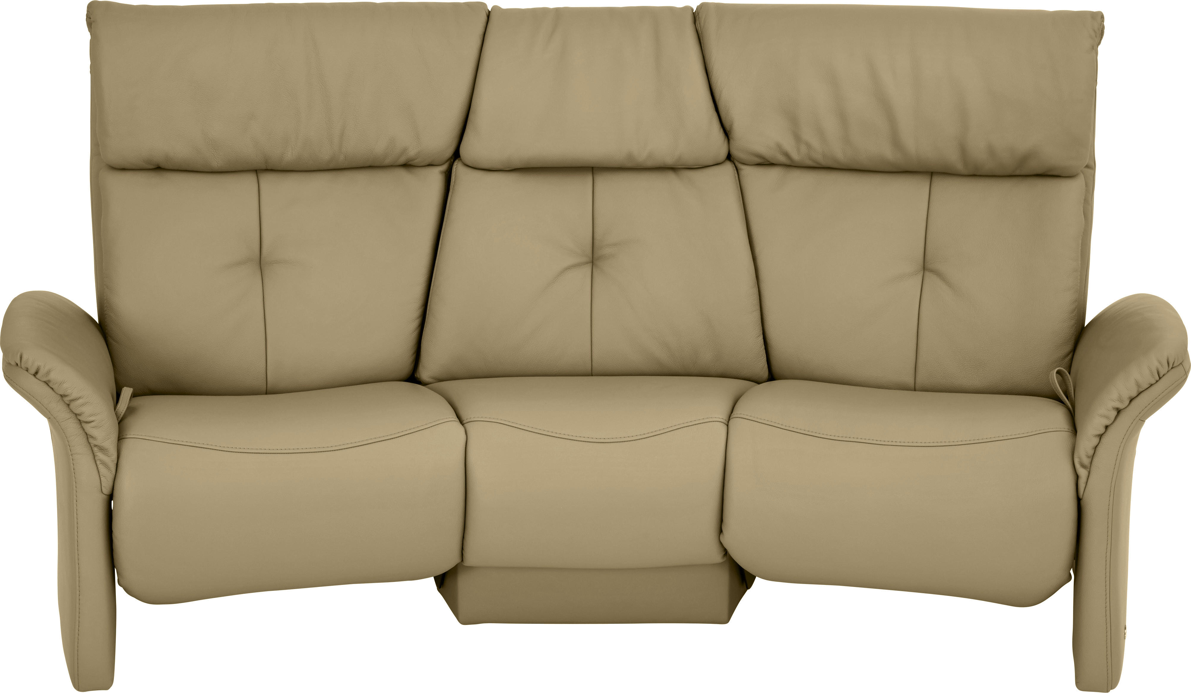 TRAPEZSOFA in Echtleder Olivgrün  - Olivgrün, KONVENTIONELL, Leder (208/107/103cm) - Himolla Komfortklass