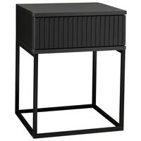 NACHTSCHRANK 40/52/38,5 cm  - Graphitfarben/Schwarz, MODERN, Holzwerkstoff/Metall (40/52/38,5cm) - Livetastic