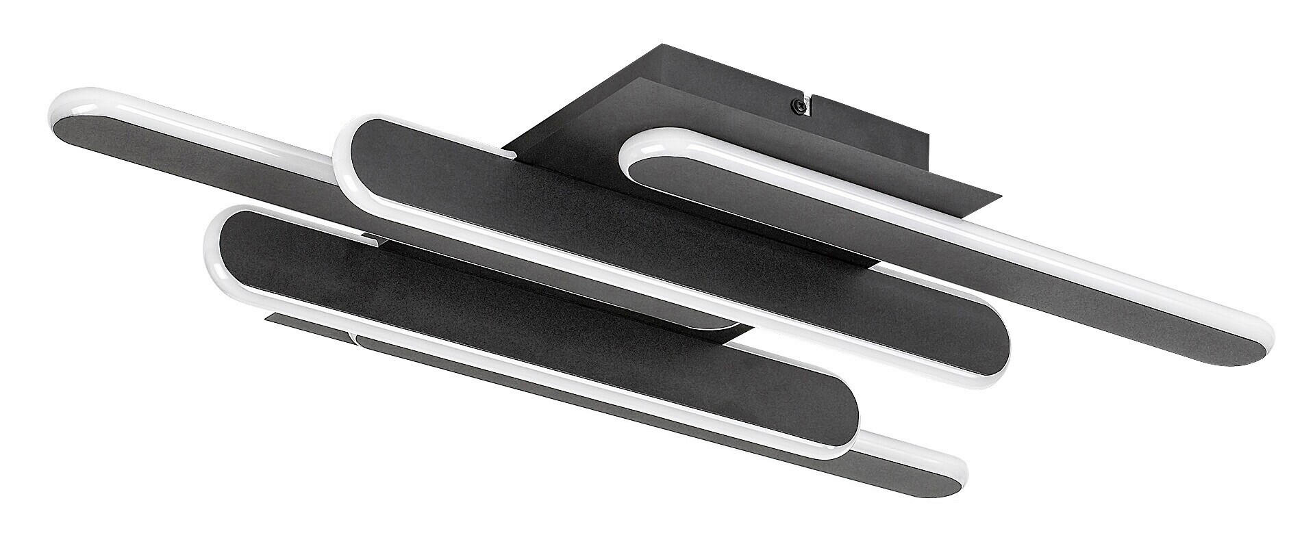 STROPNA LED-SVETILKA  Sindri /1900 lm/3000/4000 K// - črna/bela, Design, kovina/umetna masa (61/36cm)