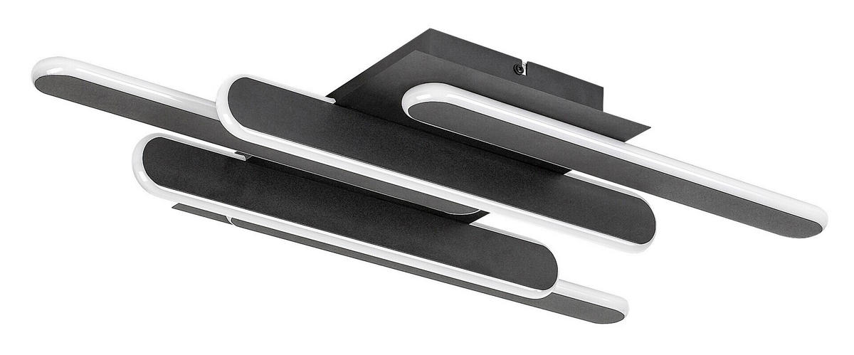 STROPNA LED-SVETILKA  Sindri /1900 lm/3000/4000 K// - črna/bela, Design, kovina/umetna masa (61/36cm)