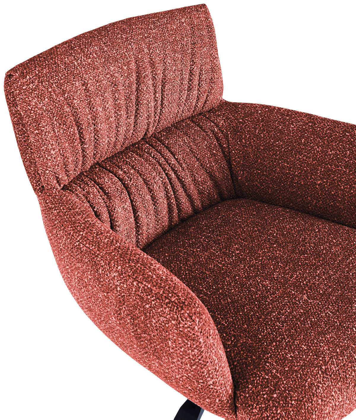BARHOCKER Leinenoptik Rostfarben Eisen Sitzfläche 360° drehbar, automatische Rückholfunktion  - Rostfarben/Schwarz, Design, Textil/Metall (58/88-112/58cm) - Dieter Knoll