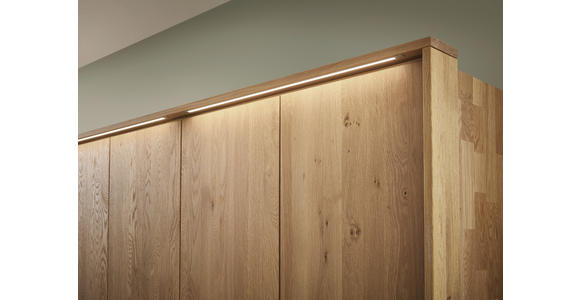DREHTÜRENSCHRANK in Wildeiche - Wildeiche/Schwarz, Design, Holz/Metall (302/223/62cm) - Valnatura