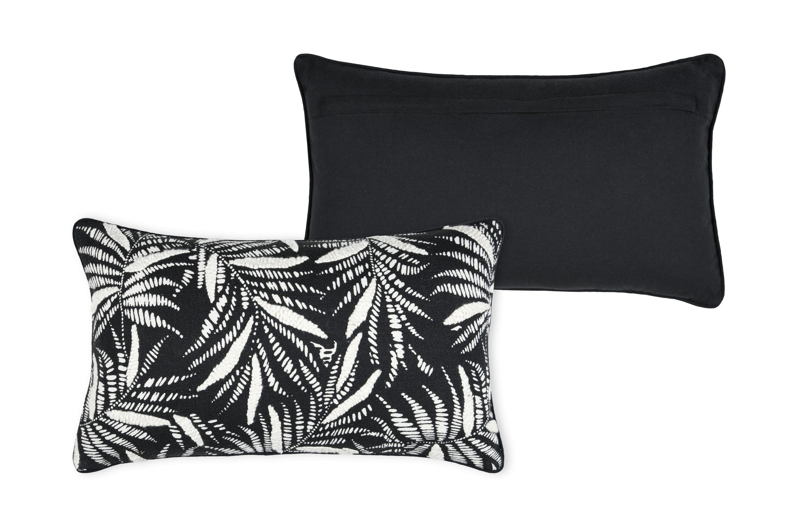 OKRASNA BLAZINA  CALM LIVING    30/50 cm         - črna/bela, Konvencionalno, tekstil (30/50cm)