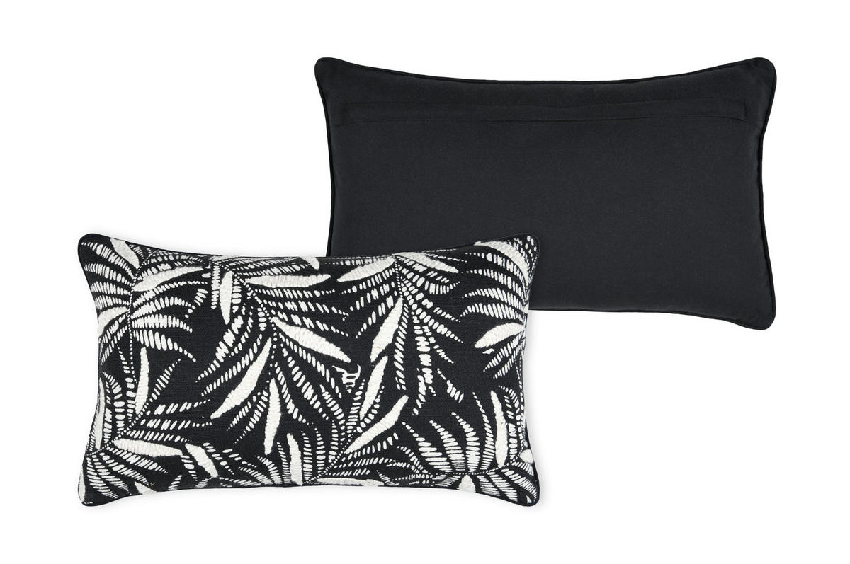 UKRASNI JASTUČIĆ 30/50 cm   CALM LIVING  - bijela/crna, Konvencionalno, tekstil (30/50cm)