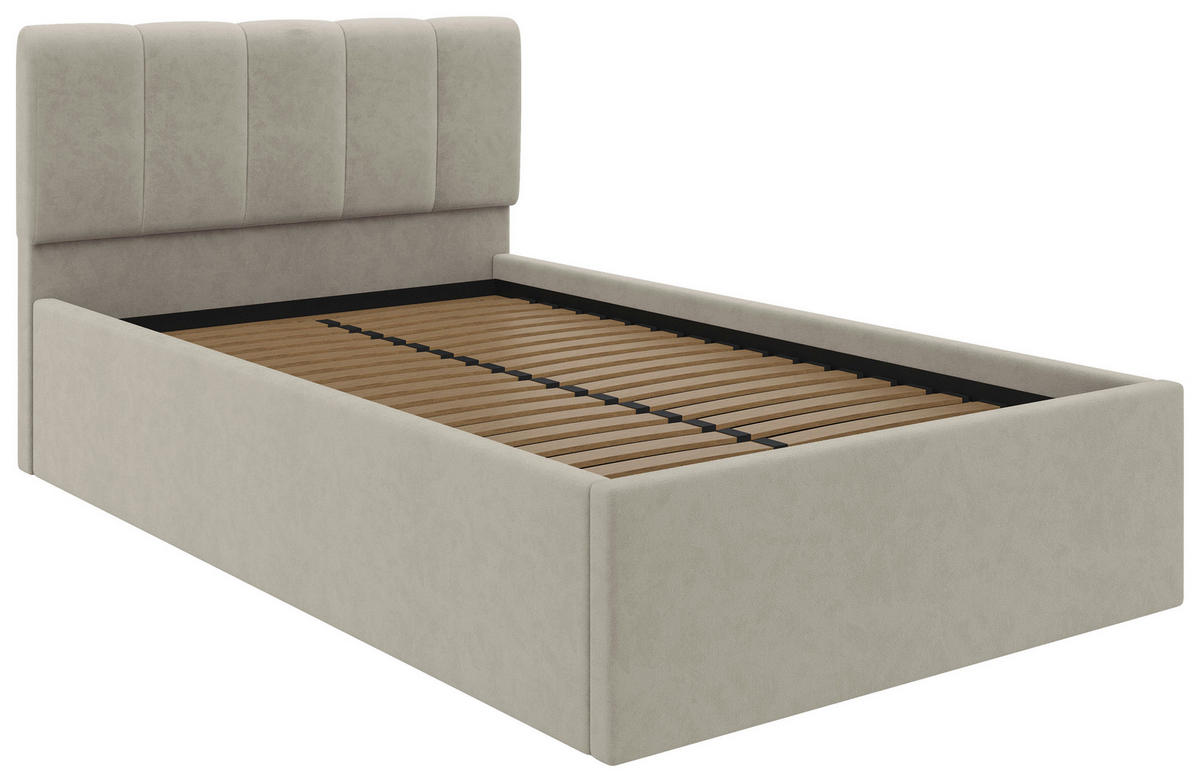 POLSTERBETT 120/200 cm  in Beige  - beige/noir, Design, textile/matière synthétique (120/200cm) - Stylife