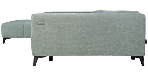 ECKSOFA  in Chenille Hellgrau  222/279 cm  - Hellgrau/Schwarz, KONVENTIONELL, Kunststoff/Textil (222/279cm) - Hom`in