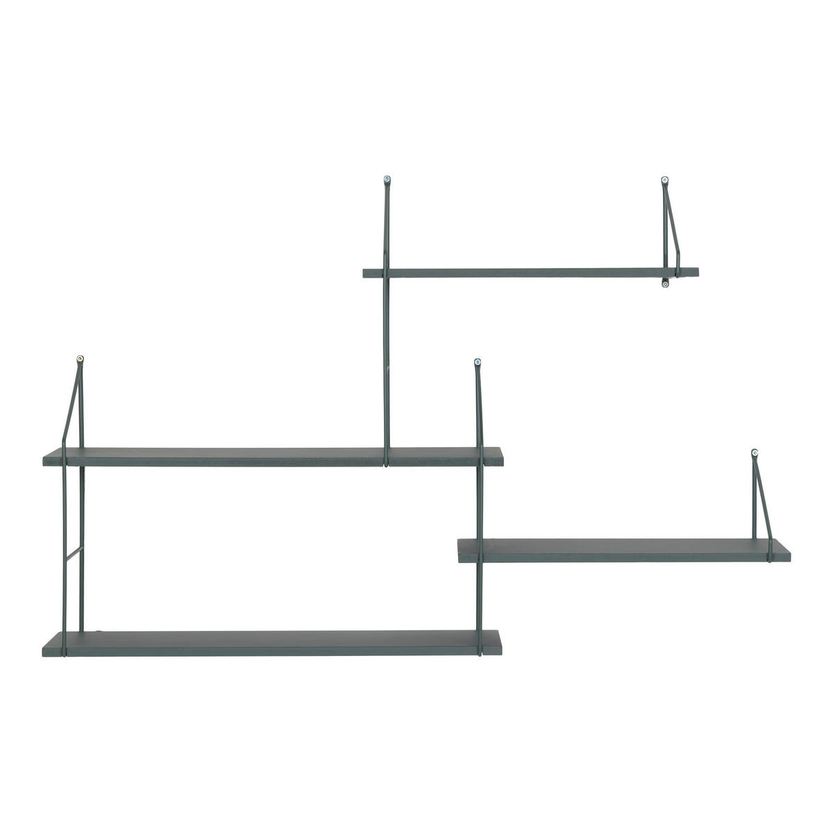 DEKOWANDREGAL 99/62/17,5 cm  - Grün, Basics, Holz/Metall (99/62/17,5cm)
