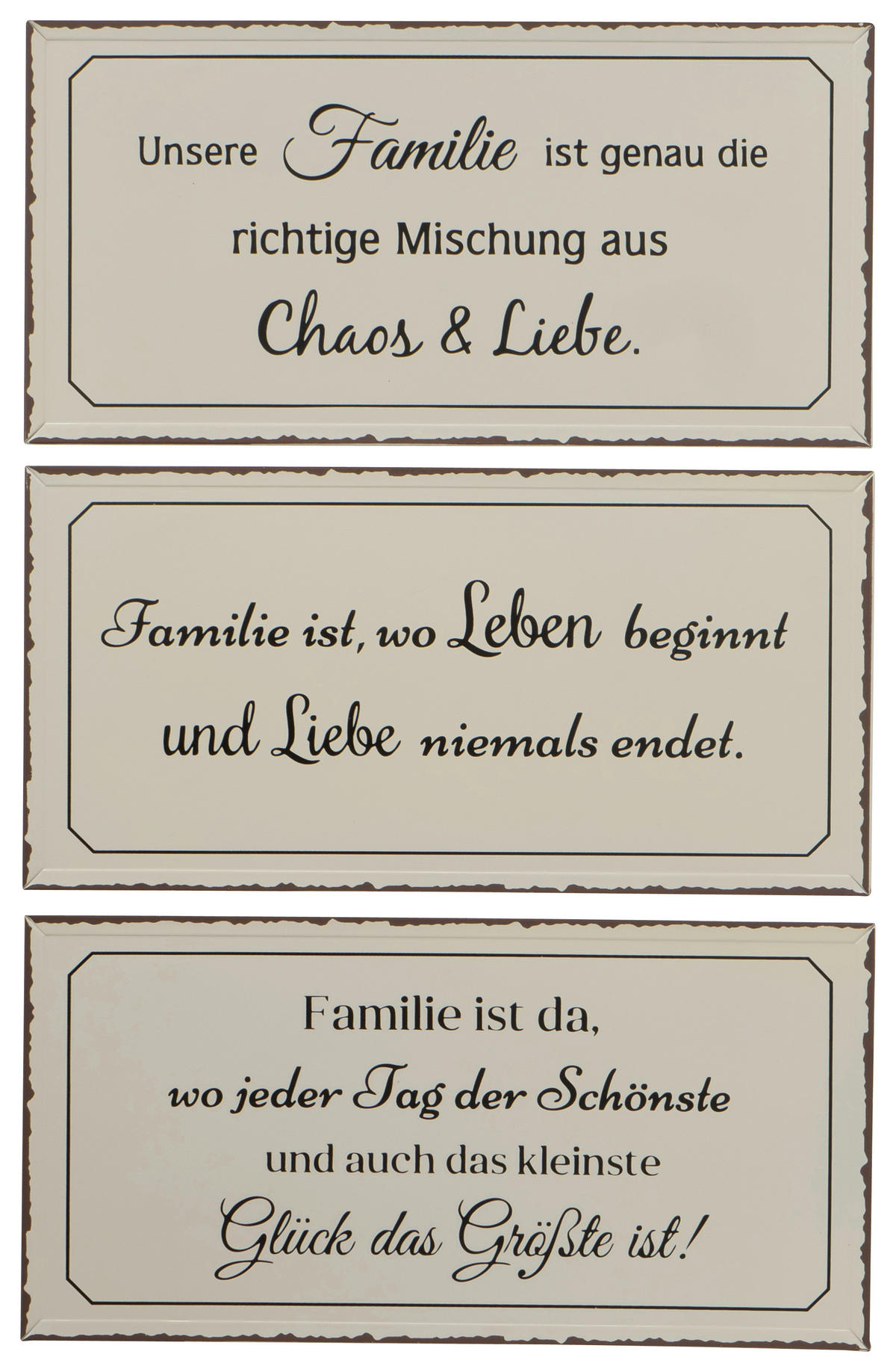 DEKOSCHILD 40/20 cm  - Creme, Basics, Metall (40/20cm)