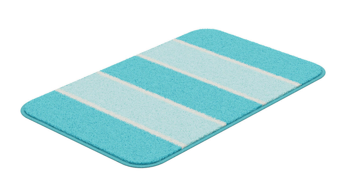 BADEMATTE Blau 50/80 cm  - Blau, Basics, Kunststoff/Textil (50/80cm) - Grund