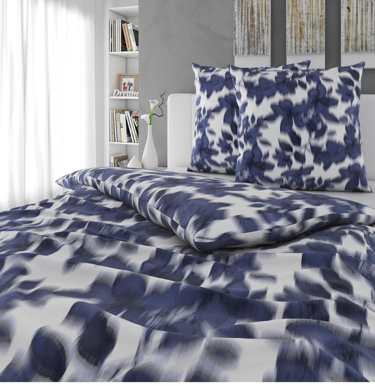 BETTWÄSCHE Satin 200/200 cm  - Blau, Textil (200/200cm) - Bio:Vio