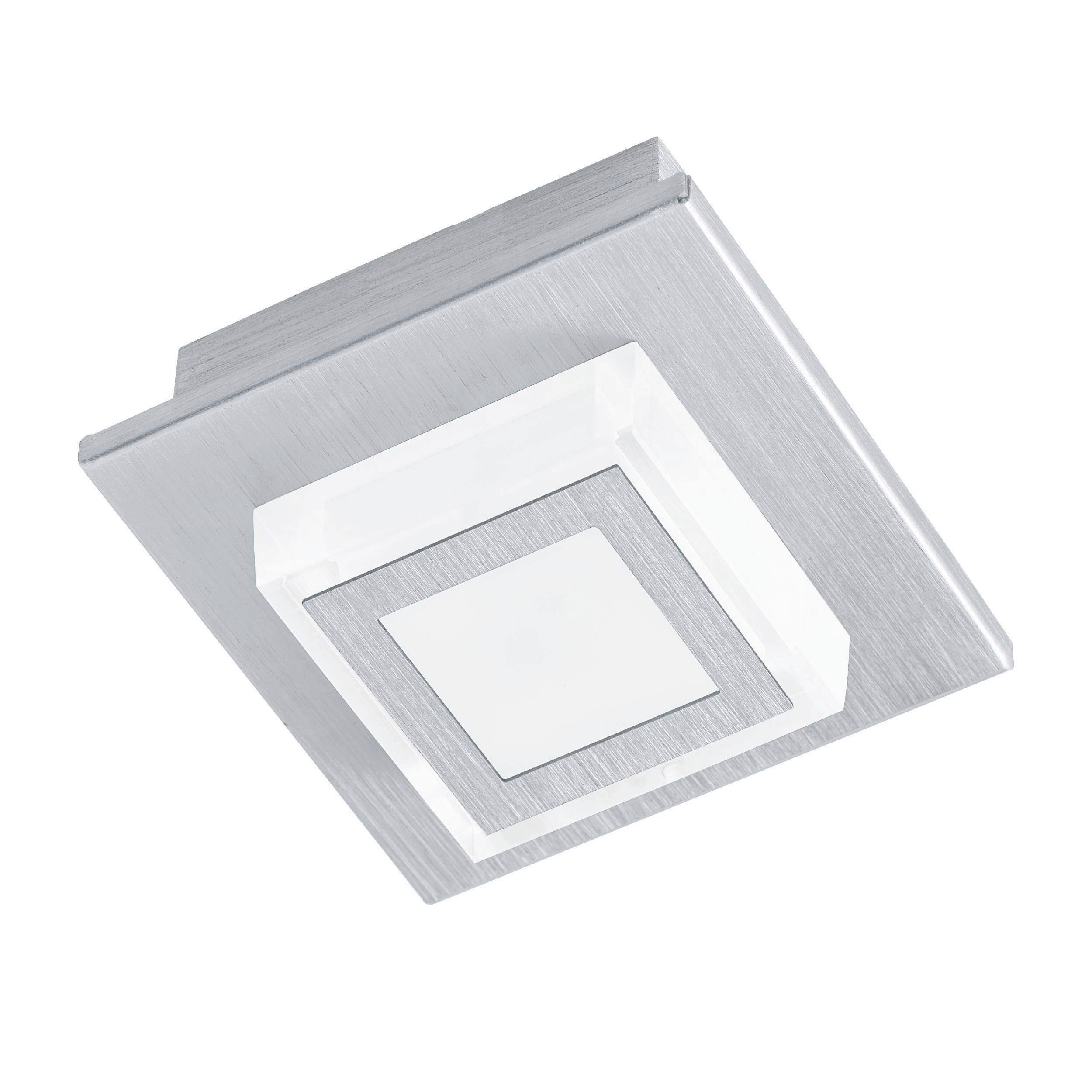 DECKENLEUCHTE 11/11/5,5 cm   - Alufarben, Basics, Kunststoff/Metall (11/11/5,5cm) - Eglo