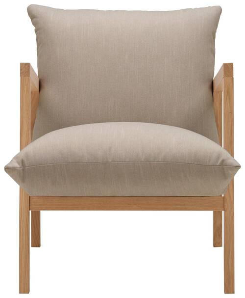 SESSEL in Webstoff Hellbraun  - Hellbraun/Eichefarben, Design, Holz/Textil (65/80/85cm) - Carryhome