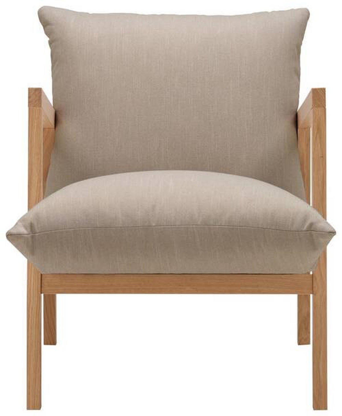 SESSEL in Webstoff Hellbraun  - Hellbraun/Eichefarben, Design, Holz/Textil (65/80/85cm) - Carryhome