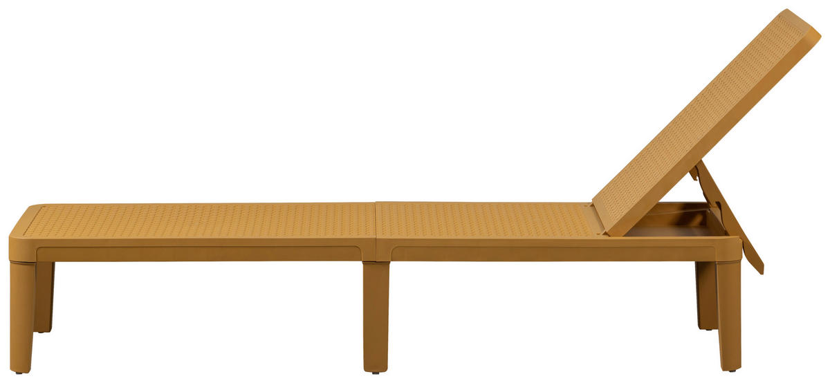 GARTENLIEGE 55/29/191 cm  - Gelb, Design, Kunststoff (55/29/191cm) - Gardenson