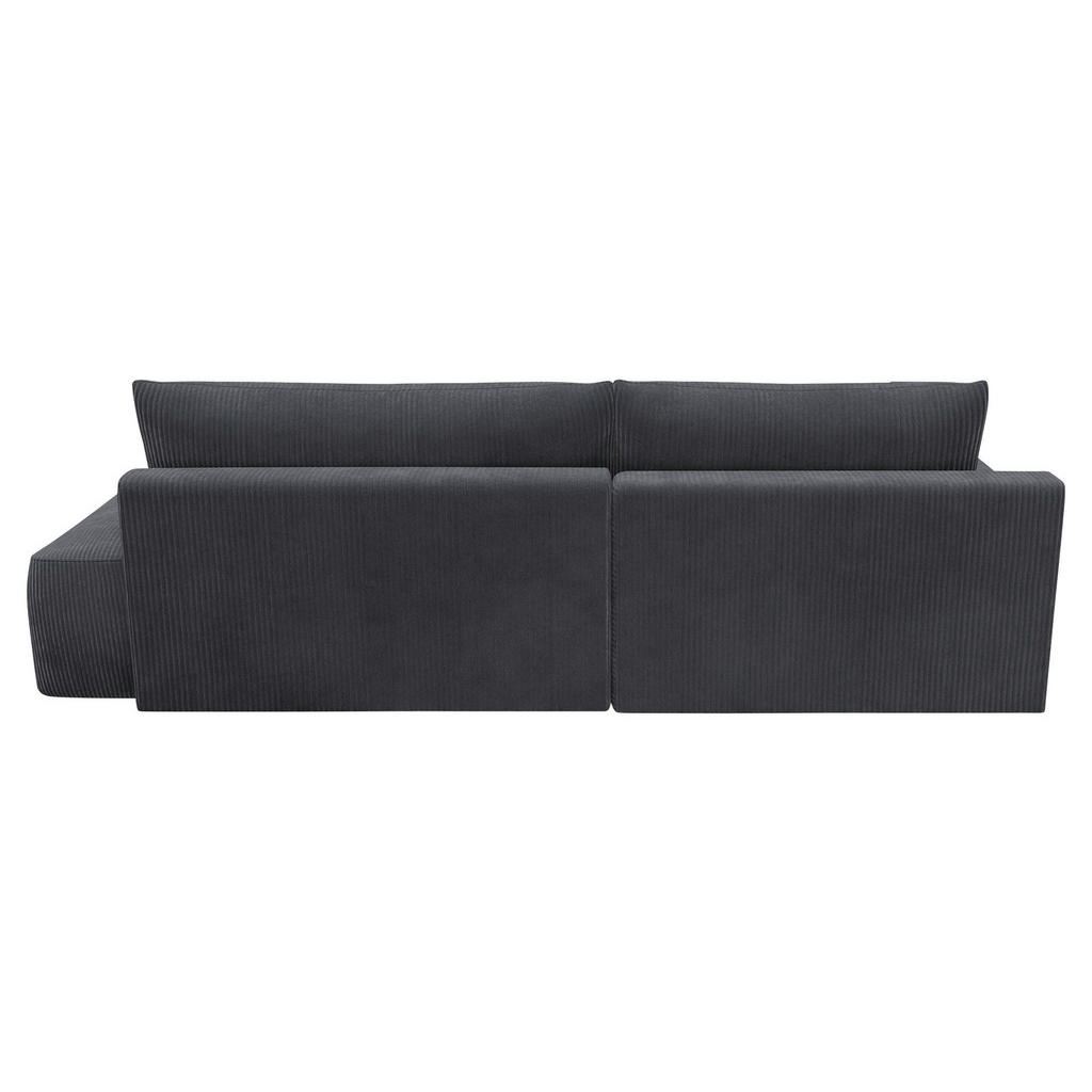 Thumbnail - Trendmanufaktur Eckschlafsofa Prag, Anthrazit, Textil, 4-Sitzer, Füllung: Schaumstoff, 253x167 cm, Made in Europe, Schla...