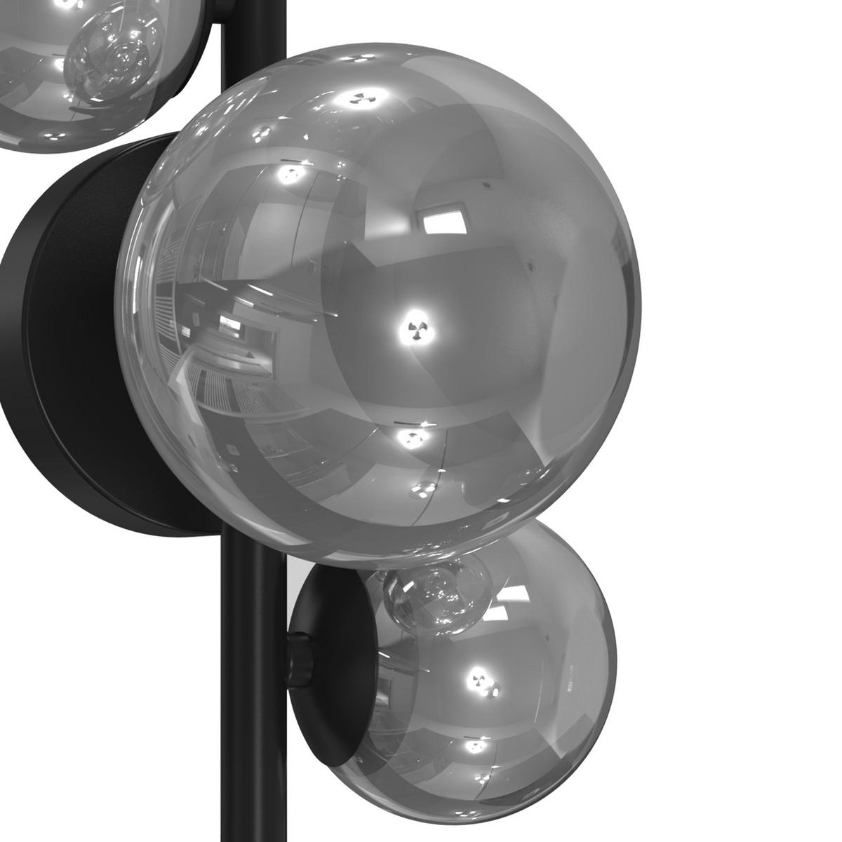 WANDLEUCHTE 23/33/18 cm   - Schwarz, Design, Glas/Metall (23/33/18cm)