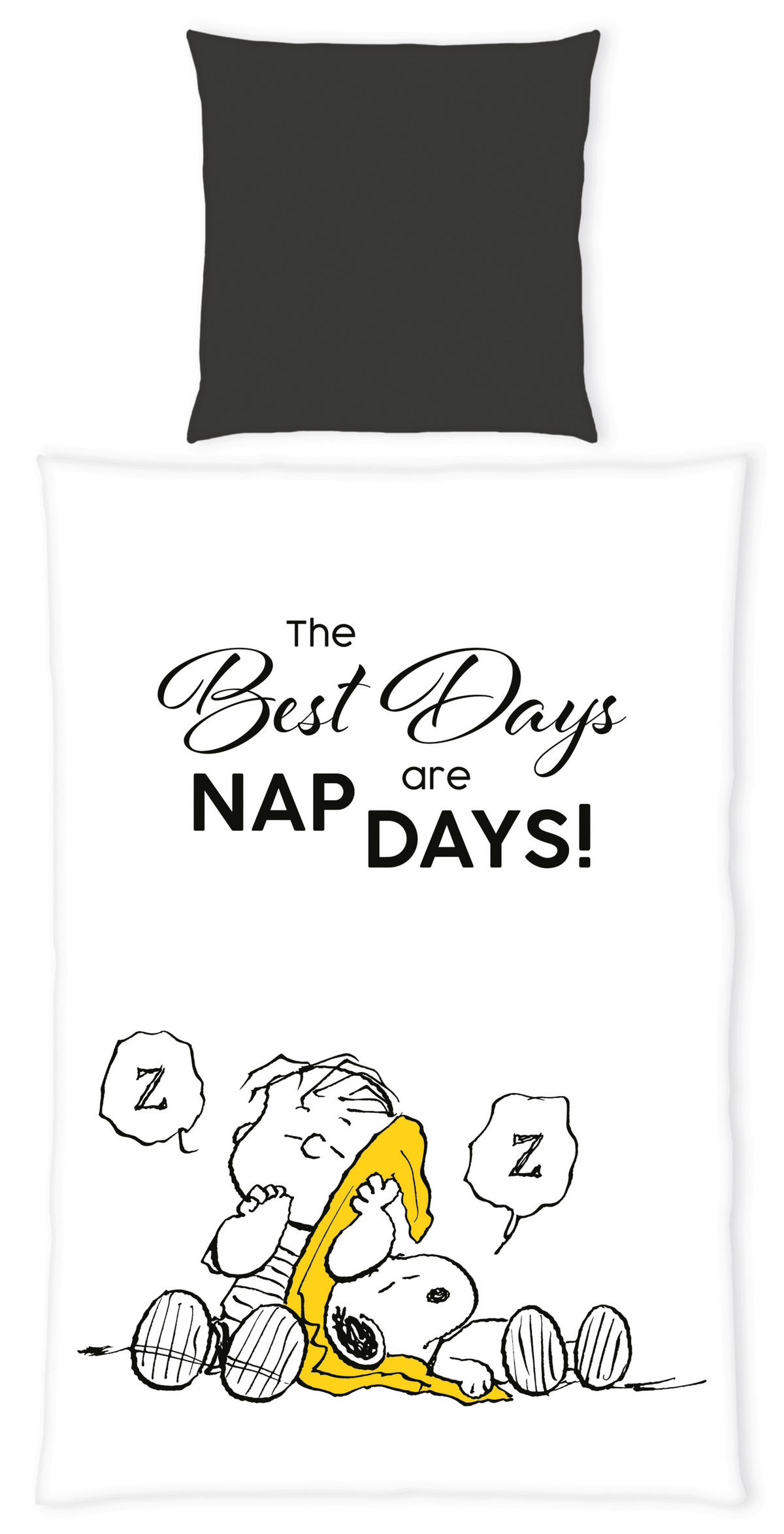 JUGENDBETTWÄSCHE Snoopy Renforcé 135/200 cm  - Dunkelgrau/Weiß, Design, Textil (135/200cm) - Herding