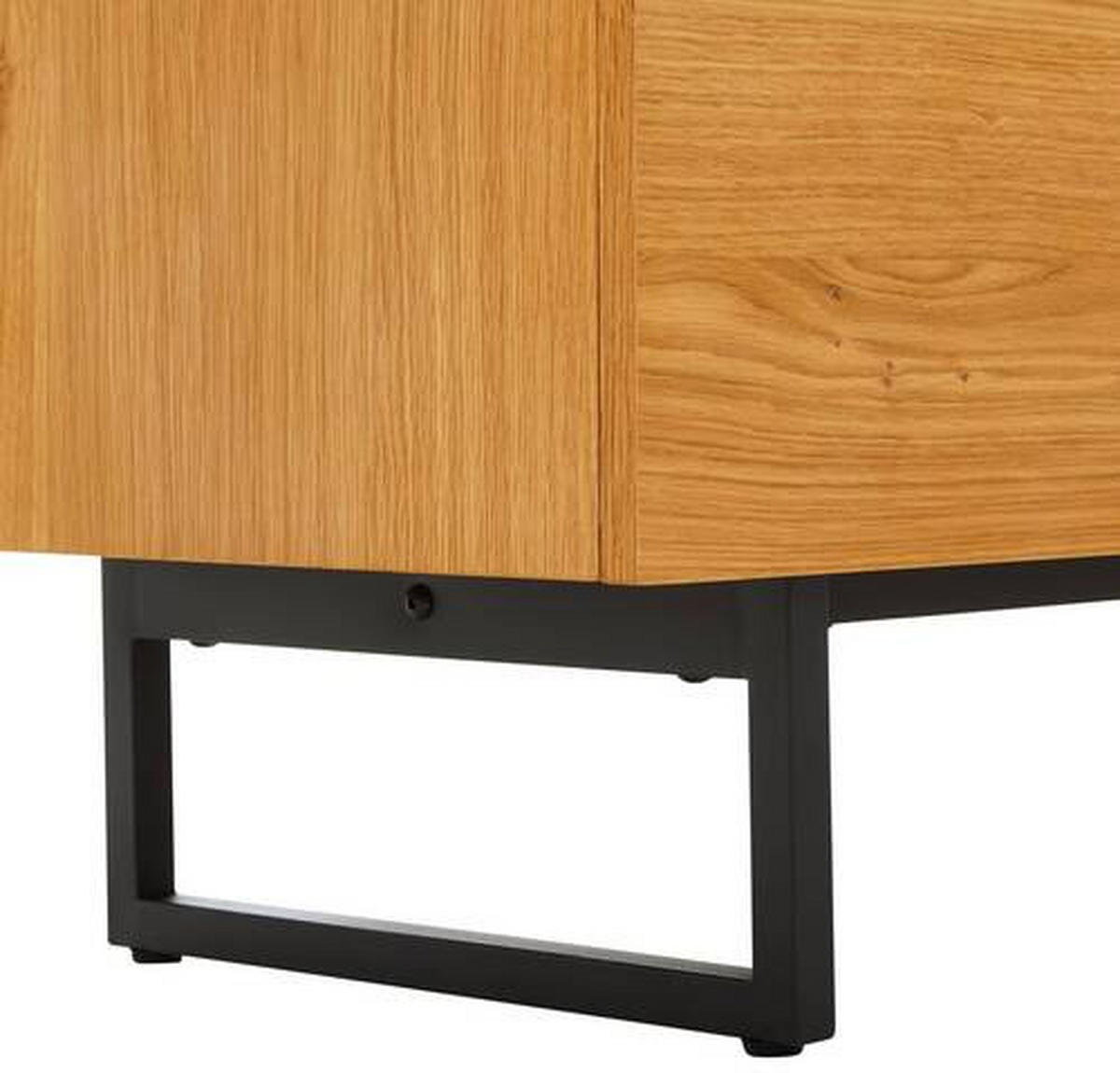 SIDEBOARD 120/86/40 cm  - svart/ekfärgad, Design, metall/trämaterial (120/86/40cm) - MID.YOU