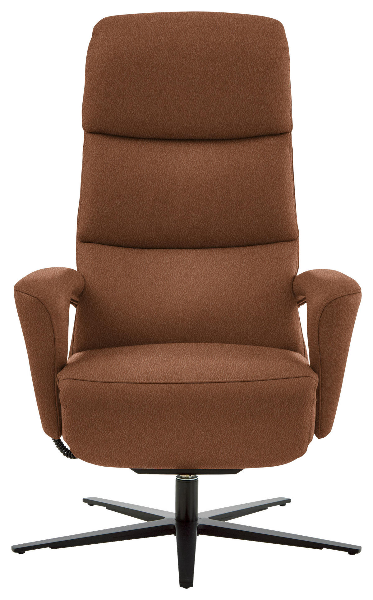 RELAXSESSEL in Leder Cognac  - Cognac/Schwarz, Design, Leder/Metall (76/110/86cm) - Dieter Knoll