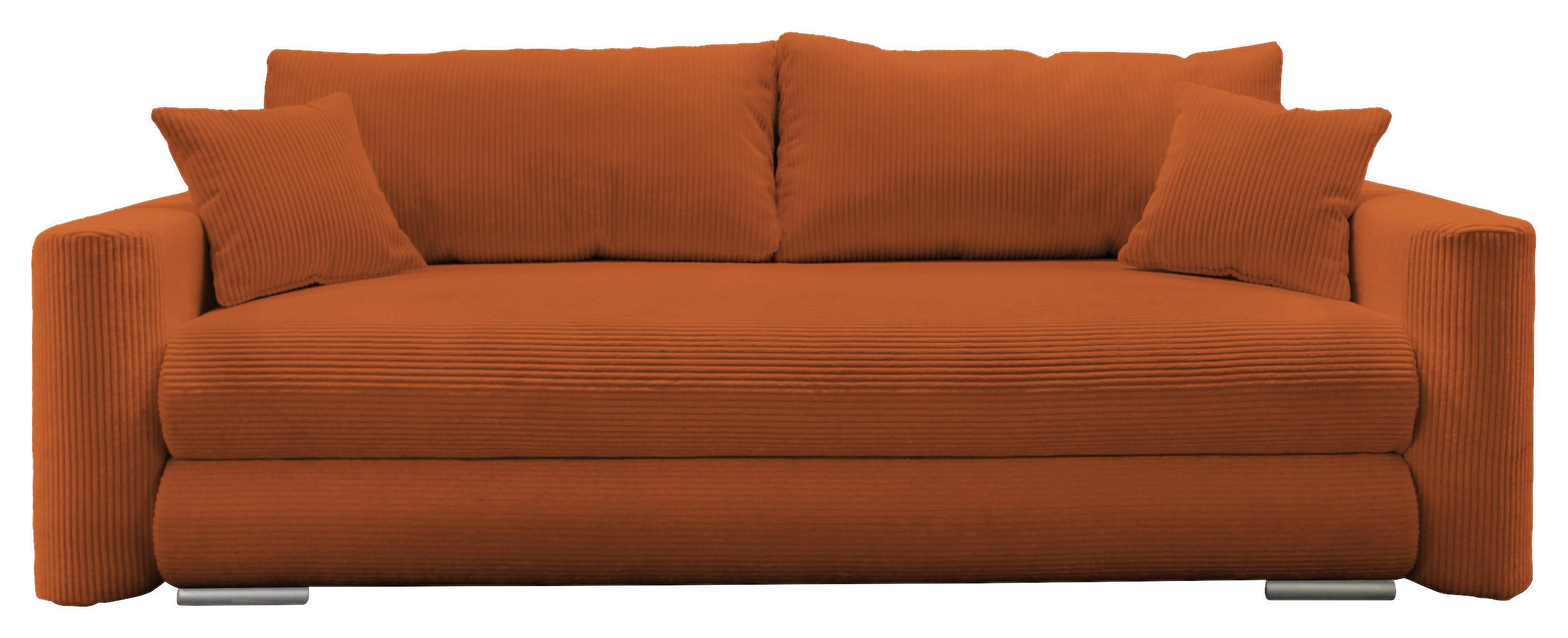 SCHLAFSOFA in Cord Kupferfarben  - Silberfarben/Kupferfarben, Design, Kunststoff/Textil (232/88/105cm) - MID.YOU