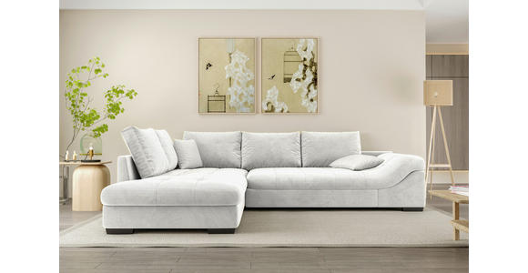 ECKSOFA Naturfarben Cord Zierkissen, Rückenkissen, Rücken echt  - Schwarz/Naturfarben, KONVENTIONELL, Holz/Textil (202/298cm) - Carryhome