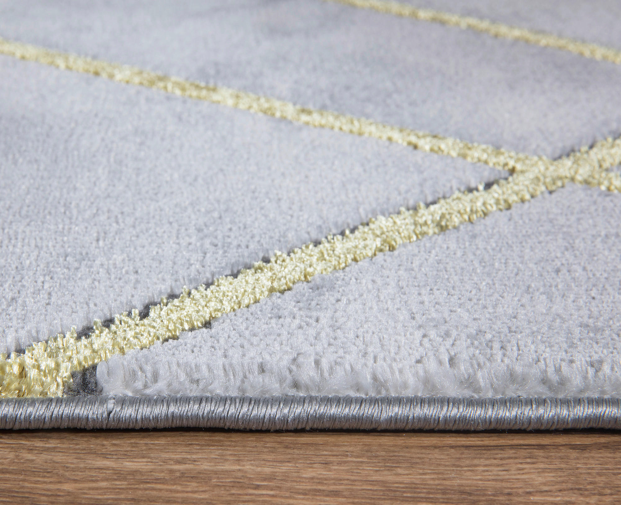 Thumbnail - Novel Webteppich Saphira, Gold, Dunkelgrau, Textil, geometrisch, rechteckig, 160x230 cm, Teppiche & Böden, Teppiche, Mod...