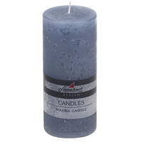 STUMPENKERZE  - Blau, Basics, Naturmaterialien (6,8/15,0cm) - Steinhart