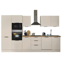 KÜCHENBLOCK MULTAN  in Kaschmir  - Kaschmir/Schwarz, Basics, Holzwerkstoff/Metall (340/211/60cm) - Carryhome