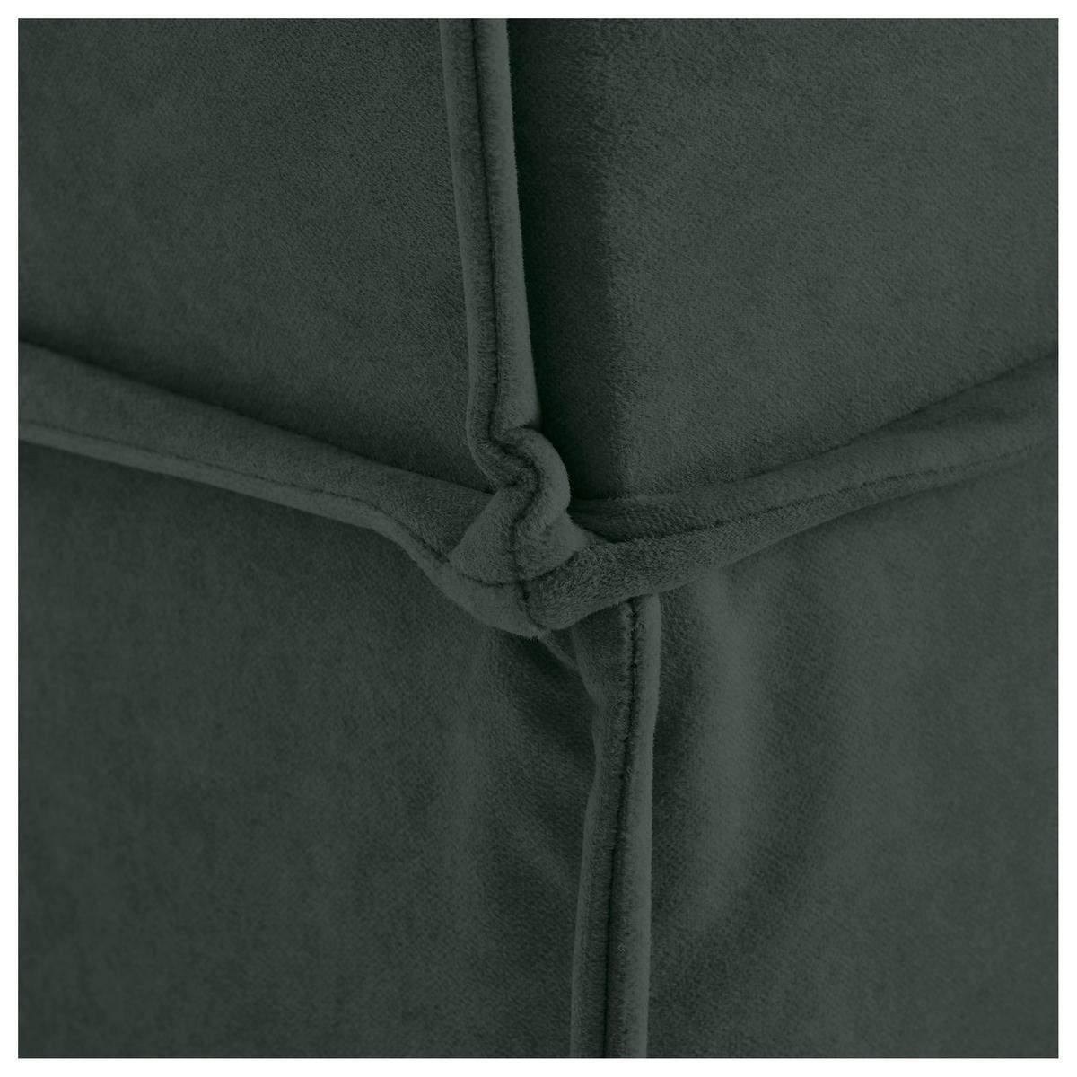 BOXBETT 180/200 cm,  in Waldgrün, Bettkasten, Topper, H3 + H3 = fest  - Waldgrün/Schwarz, Design, Kunststoff/Textil (180/200cm) - Chameo