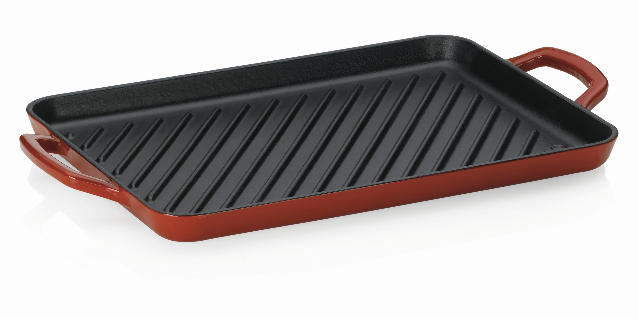 GRILLPLATTE - Rot, KONVENTIONELL, Metall (35/25/2cm) - Kela