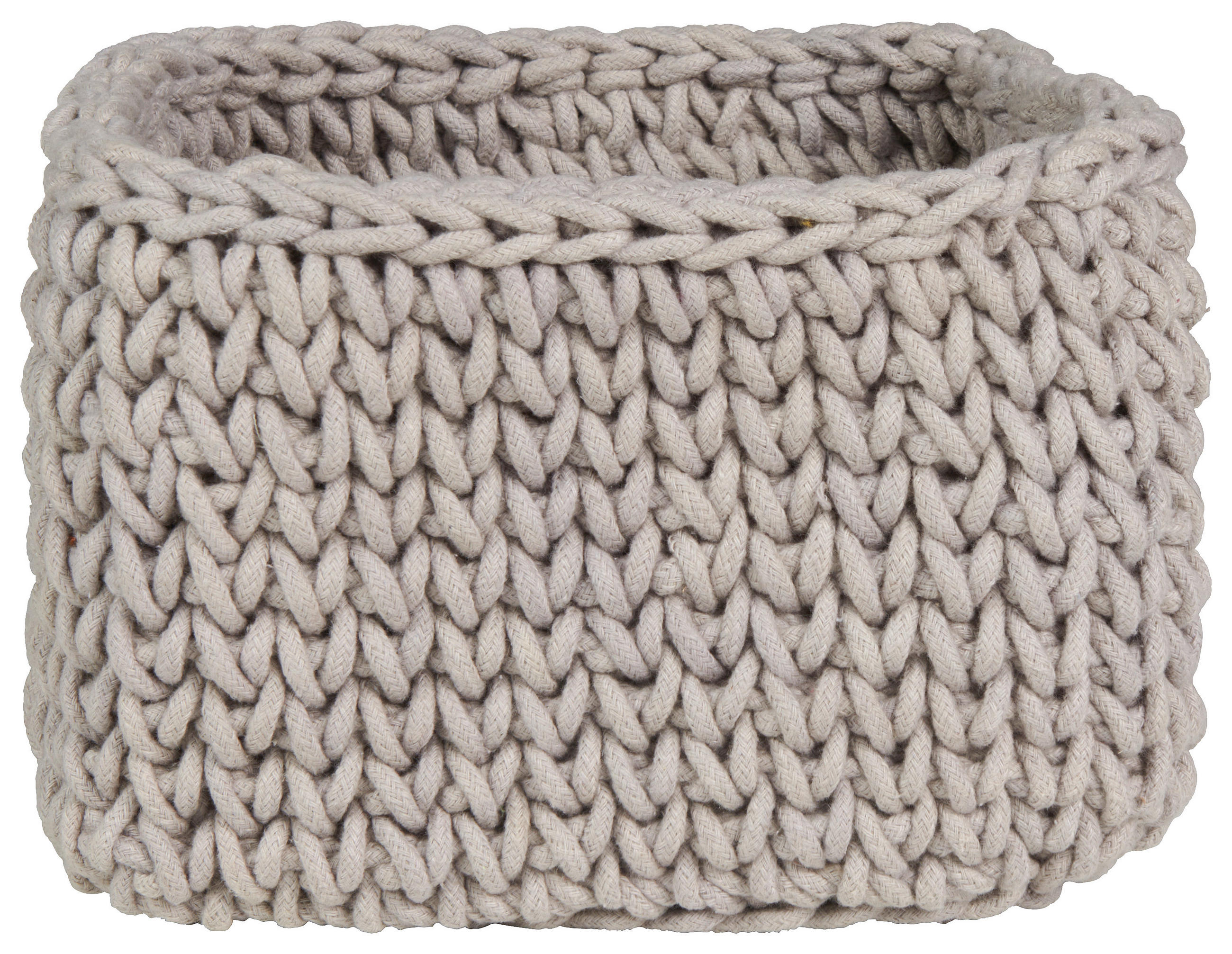 TÁROLÓKOSÁR 24/18/24 cm  - szürke, Basics, textil (24/18/24cm) - Patinio