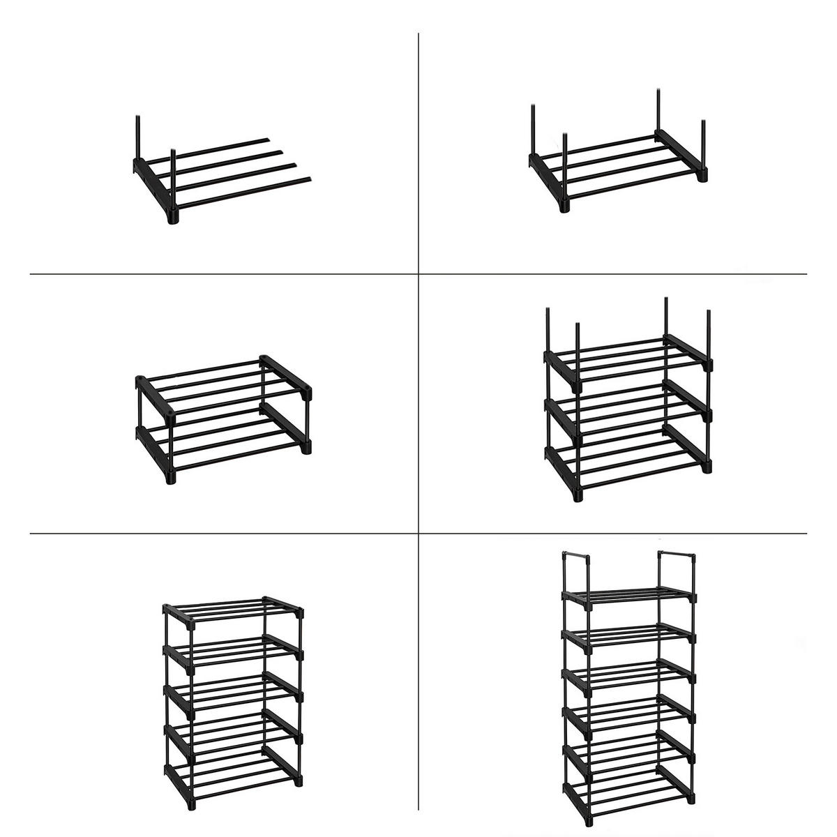 REGÁL NA TOPÁNKY, čierna, 45/106/30 cm - čierna, Trend, kov/plast (45/106/30cm) - Boxxx