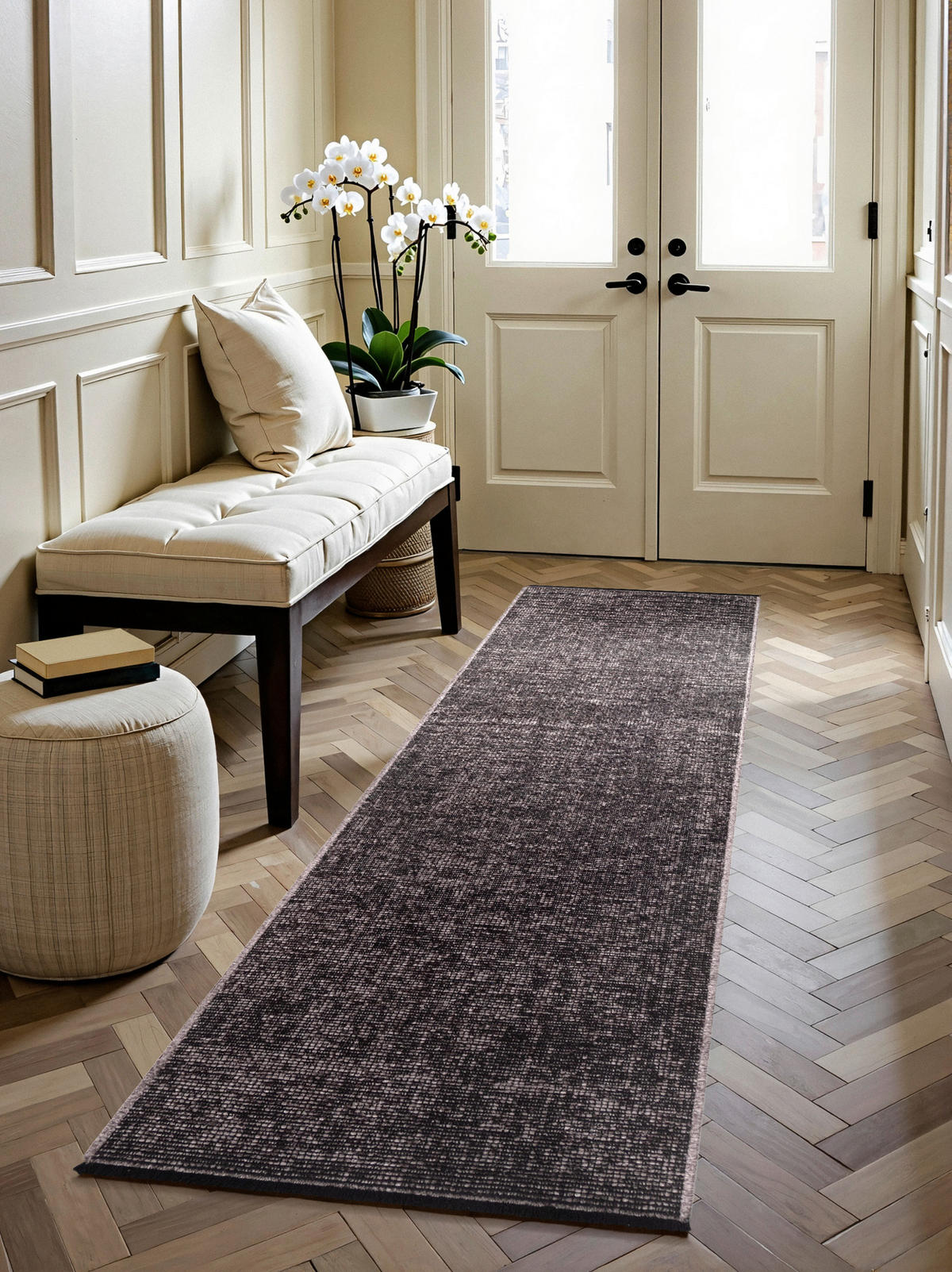 TEPPICH 80/250 cm Brilliance Braun  - Braun, KONVENTIONELL, Kunststoff/Textil (80/250cm) - Elle Decoration