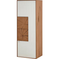 HÄNGEELEMENT in Weiß, Eichefarben   - Eichefarben/Weiß, Natur, Glas/Holz (50/136,5/39cm) - Valnatura