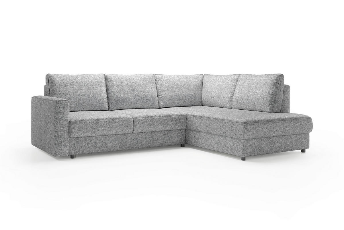 ECKSOFA DELANTO CLOSED Anthrazit Chenille Bettkasten  - Anthrazit, MODERN, Holz/Kunststoff (280/89cm) - Livetastic