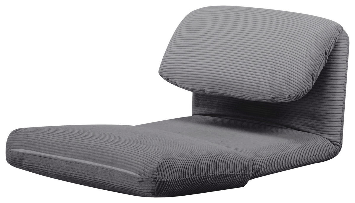 SCHLAFSESSEL in Cord Hellgrau  - Hellgrau, Design, Textil/Metall (82/58/78cm) - Livetastic