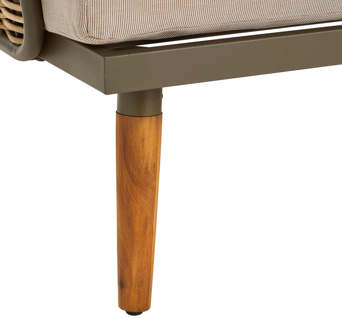 LOUNGEGARNITUR  220/220 cm  Akazie vollmassiv Stahl  - Beige/Naturfarben, MODERN, Holz/Kunststoff (220/220cm) - Ambia Garden