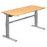 SCHREIBTISCH - Silberfarben/Ahornfarben, Design, Holzwerkstoff/Metall (180/72-119/80cm) SCHREIBTISCH - Silberfarben/Ahornfarben, Design, Holzwerkstoff/Metall (180/72-119/80cm)