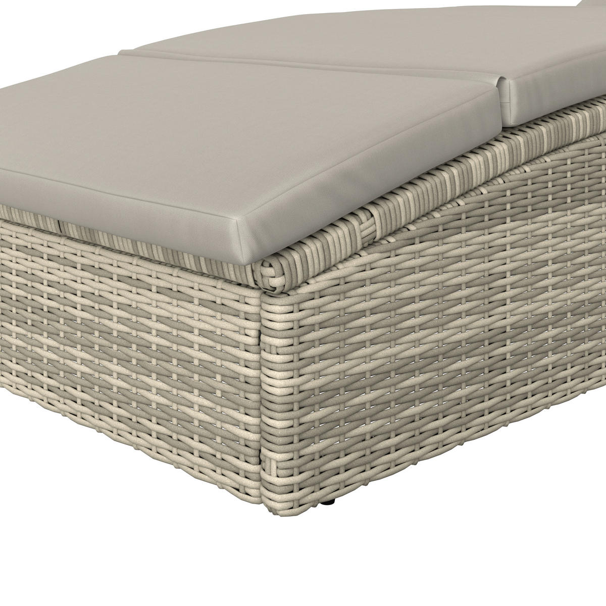 GARTENLIEGE 190/80/60 cm  - Beige, MODERN, Kunststoff/Textil (190/80/60cm) - Ambia Garden