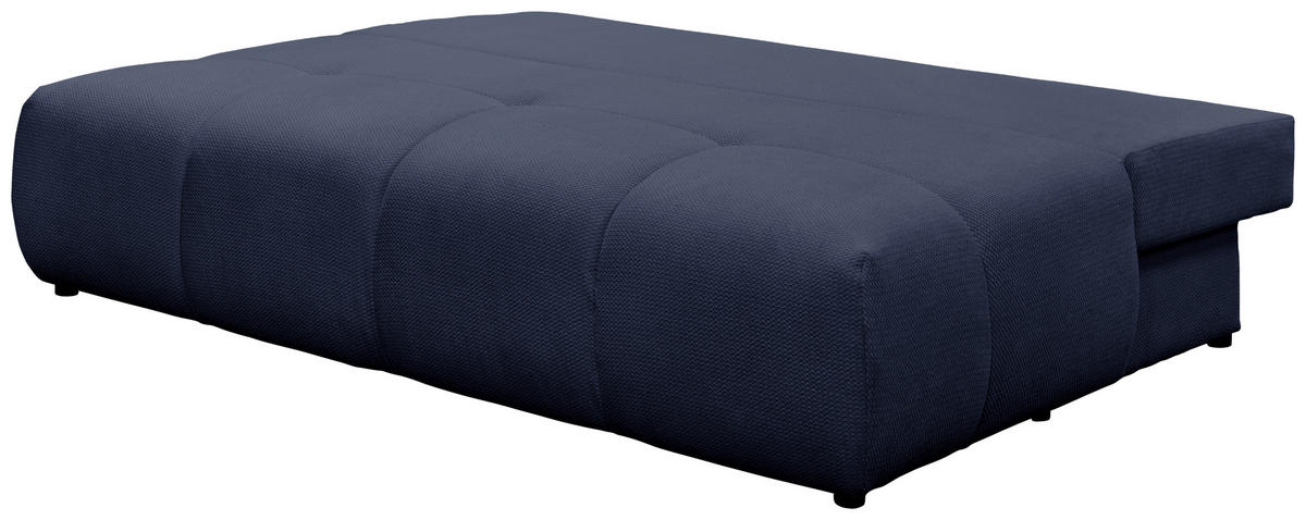 SCHLAFSOFA Struktur Dunkelblau  - Schwarz/Dunkelblau, Design, Textil (208cm) - MID.YOU