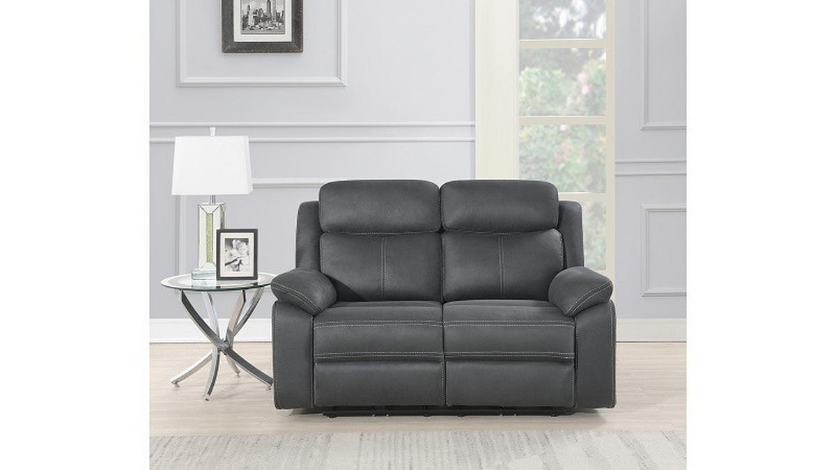 RECLINERSOFFA i grå  - svart/grå, Klassisk, metall/trä (160/105/99cm) - Best Price