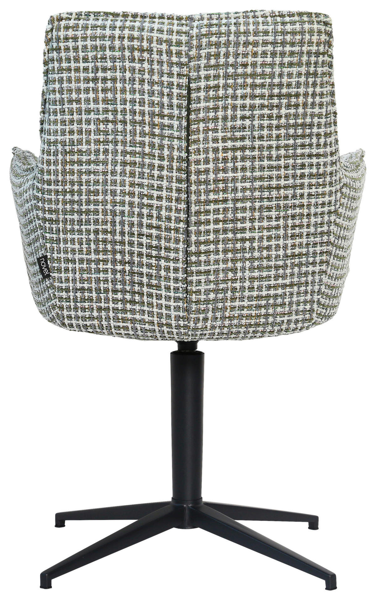 ARMLEHNSTUHL  in Eisen Chenille  - Schwarz/Weiß, MODERN, Textil/Metall (59,5/87,5/62,5cm) - Novel