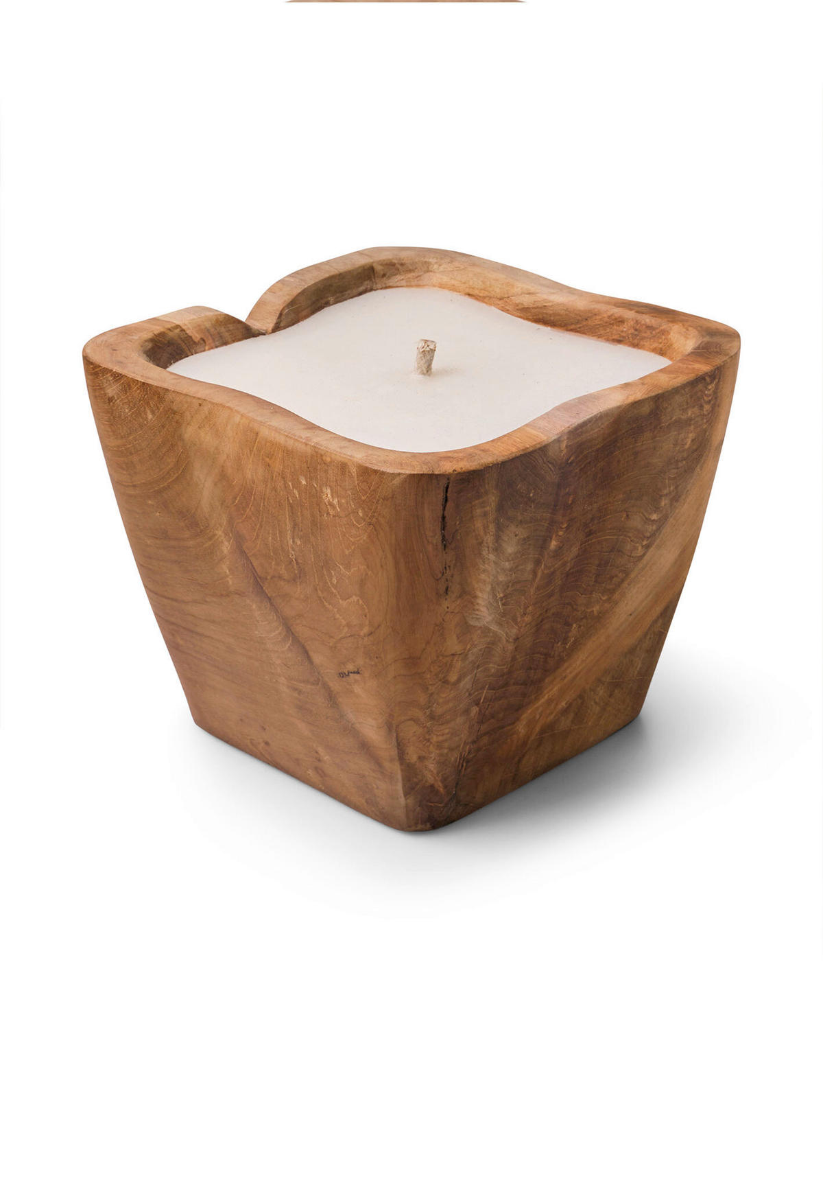 OUTDOORKERZE - Naturfarben/Weiß, Basics, Naturmaterialien/Holz (20/34/20cm) - FYNCH-HATTON