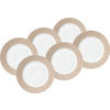 DESSERTTELLERSET VARIO 6-teilig  - Taupe/Weiß, Basics, Keramik (20cm) - Van Well
