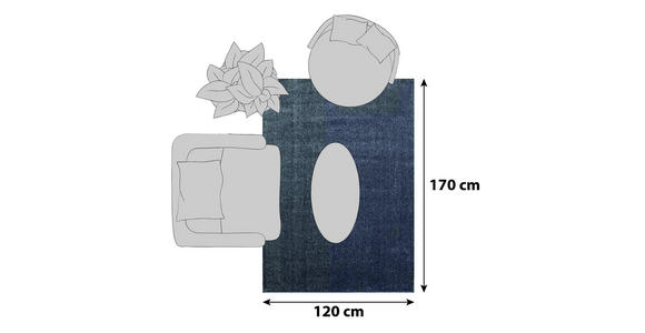 HOCHFLORTEPPICH 120/170 cm Ata grau Grau - Grau, Design, Textil (120/170cm) - Novel