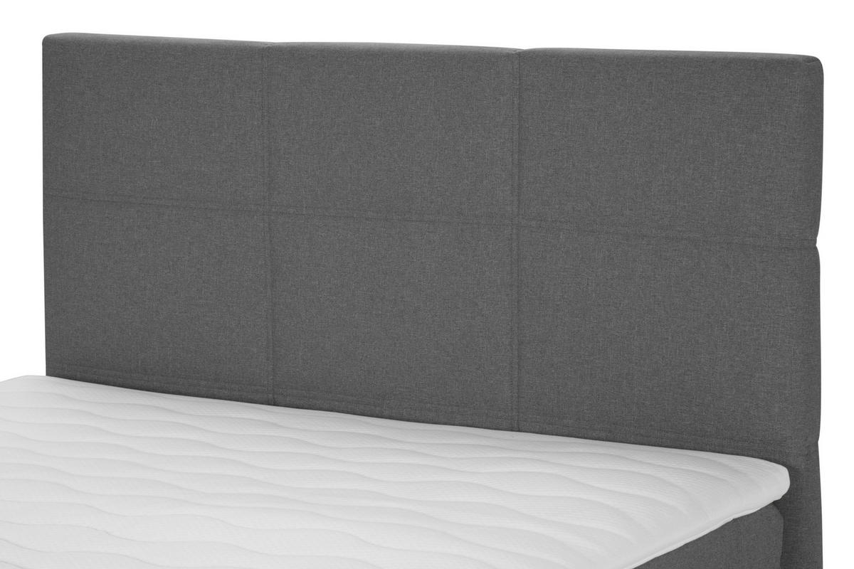 BOXSPRINGBETT 140/200 cm,  in Anthrazit  - Anthrazit/Schwarz, Design, Kunststoff/Textil (140/200cm) - Welnova