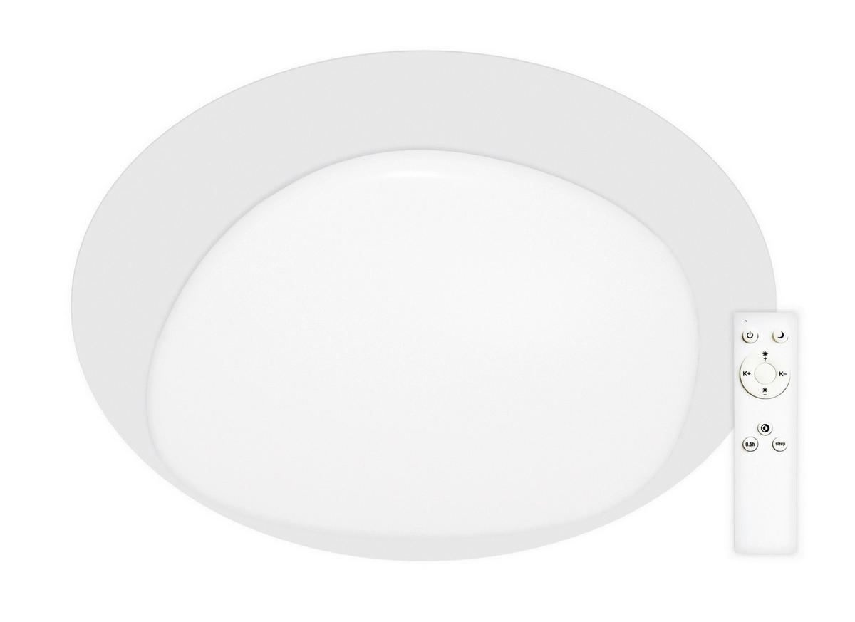 STROPNÍ LED SVÍTIDLO, 60/60/11 cm - bílá, Basics, kov/plast (60/60/11cm)