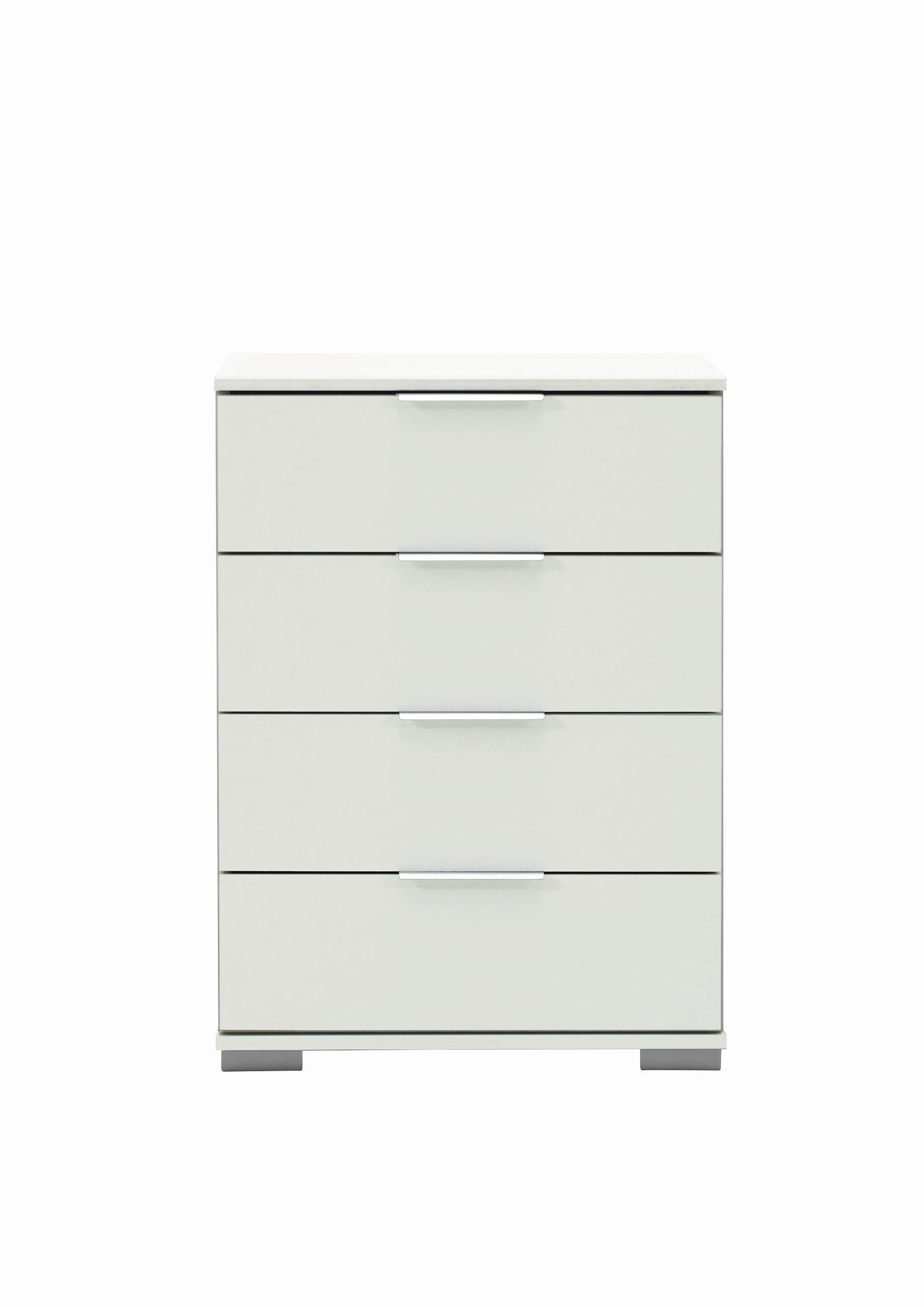 NACHTKÄSTCHEN 52/74/38 cm  in Weiß  - Chromfarben/Alufarben, Design, Holzwerkstoff/Kunststoff (52/74/38cm) - Carryhome